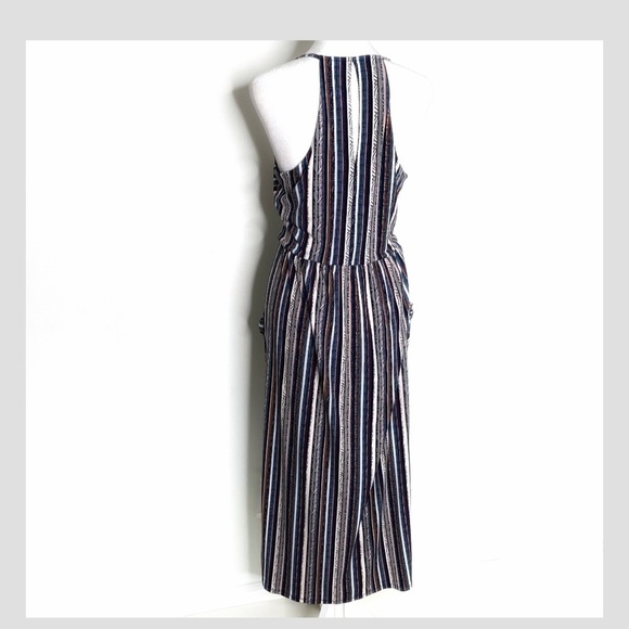 BCBGeneration Maxine Sheath Slip Dress Pockets Surplice Bodice Straps Stripe - Picture 3 of 13